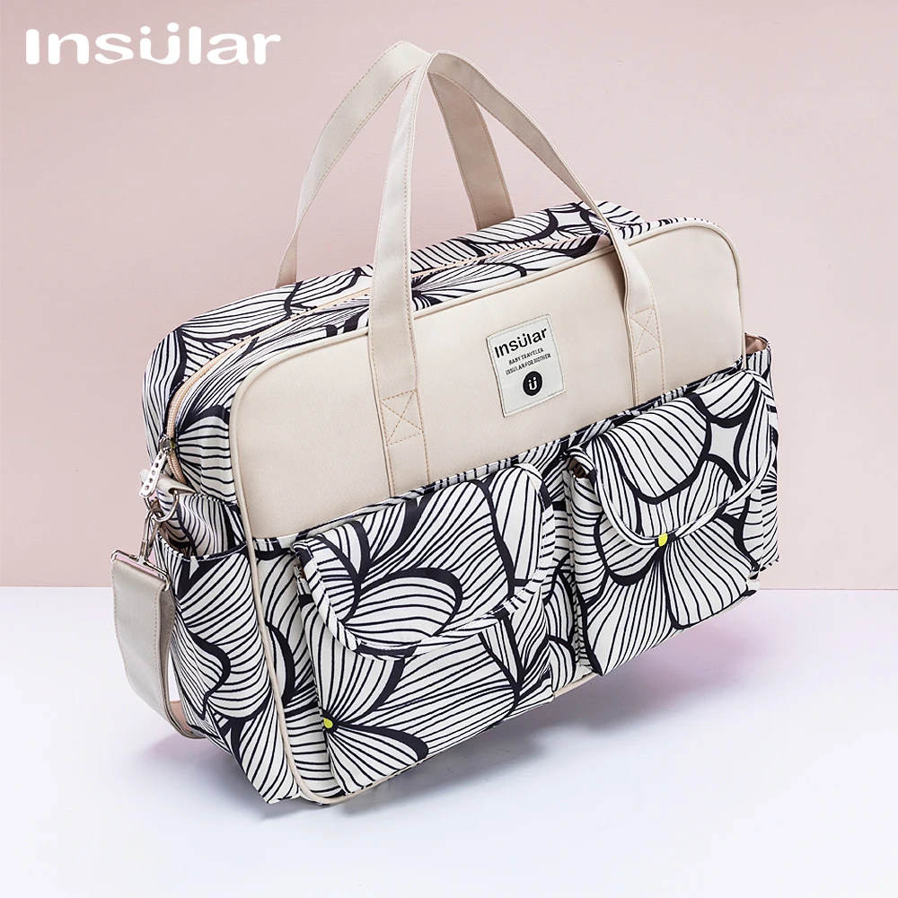 Insular Diaper Bag Waterproof Tote Baby Care Bags Large Capacity Mommy Crossbody Bag Baby Organizer Nappy Backapck 4