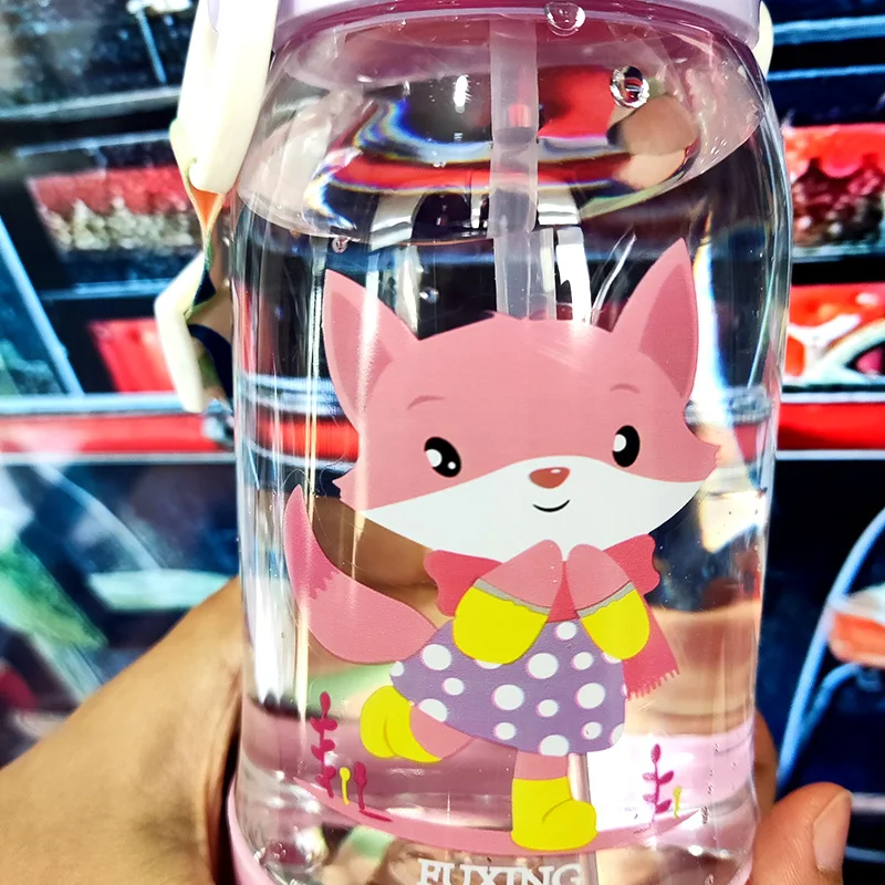 600ml Baby Feeding Cup with Straw Children Learn Feeding Drinking Bottle Kids Training Cup with Straw