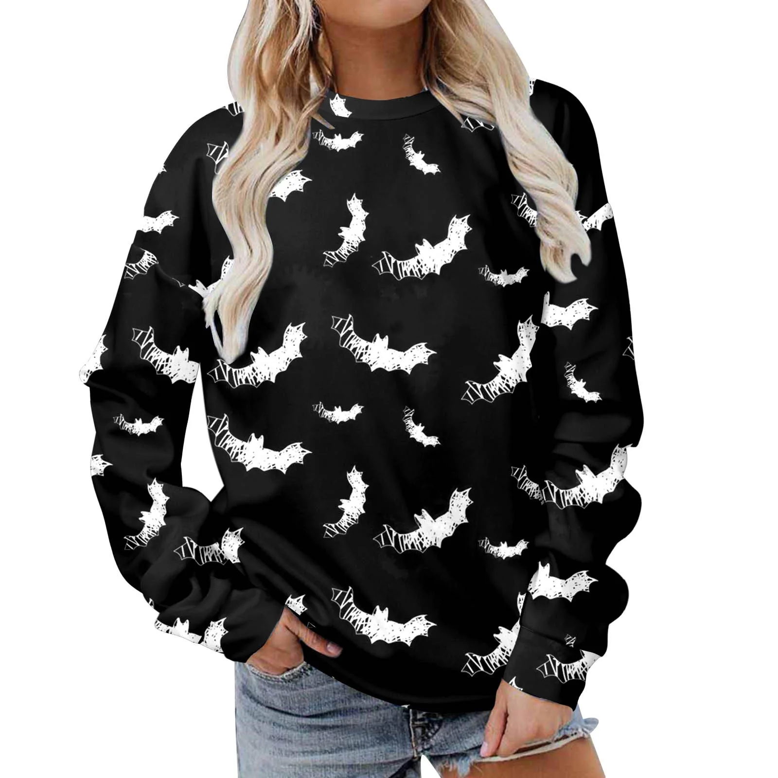 

2023 new autumn and winter trendy brand letter jacquard pullover outer wear 3D heat transfer round neck sweatshirt