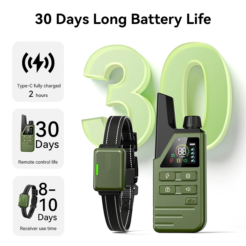 ROJECO DOG800 Ηλεκτρικό κολάρο εκπαίδευσης σκύλων Αδιάβροχο επαναφορτιζόμενο - Image 2