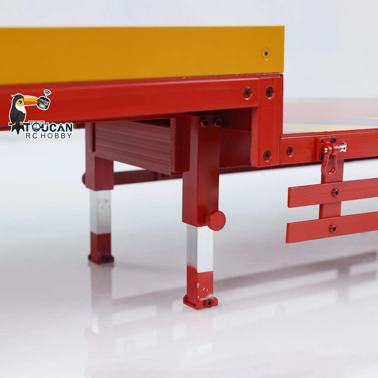 RC Metal 4-axle Trailer Painted Semi-trailer Model 1/14 for Remote Control Tractor Truck Car Construction Vehicle Toy TH23239 5
