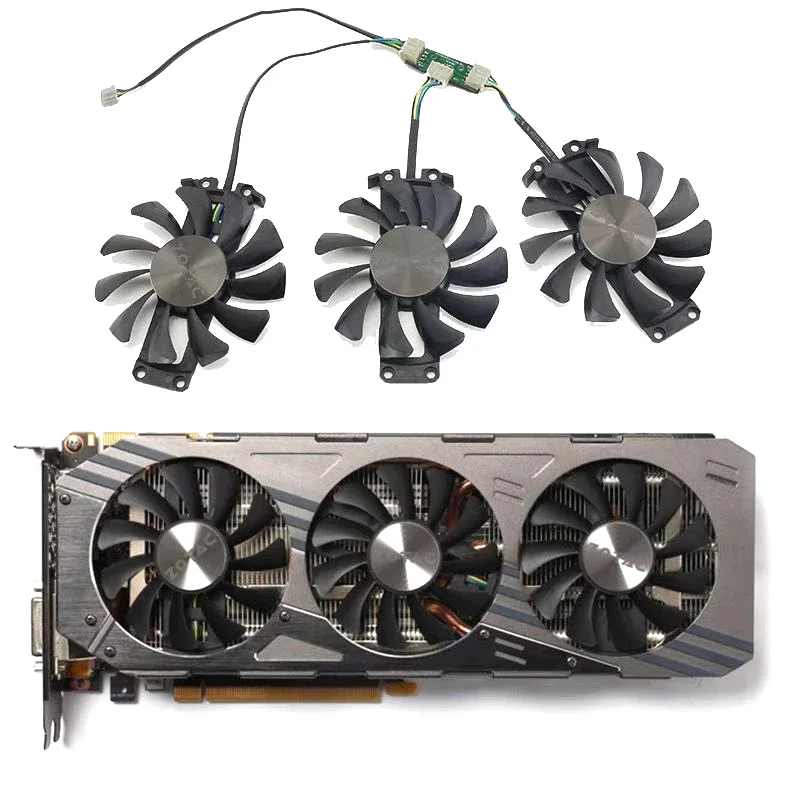 3Pcs Ga81S2U Dc 12V 0.35A 4Pin Gtx980 Gpu Cooler Per Zotac Geforce Gtx 980-4Gd5 Gtx 970 Amp 4G Scheda Grafica