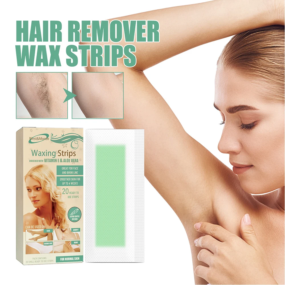 

10 Sheet/20PCS Professional Hair Removal Wax Strips Remove Wax Paper Rolls High Quality Hair Removal Epilator Wax Strip Paper