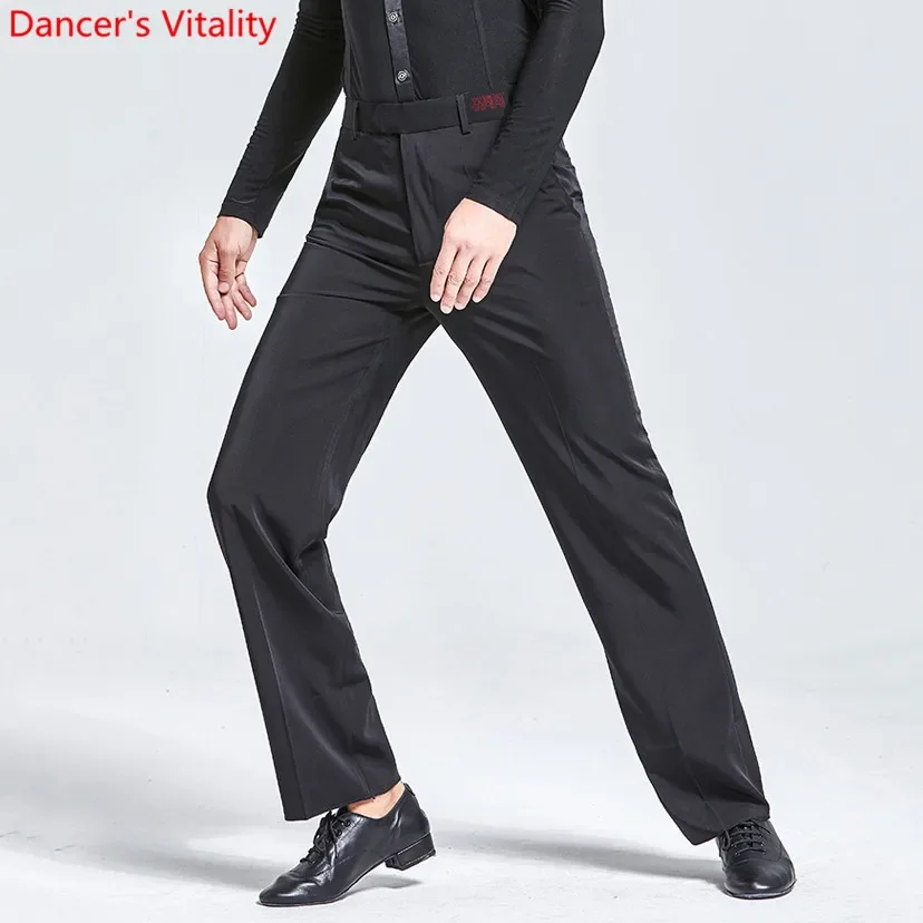 Latin Dance Pants Professional Mens Trousers Samba Salsa Tango Cha Cha Modern Ballroom Performance Costumes