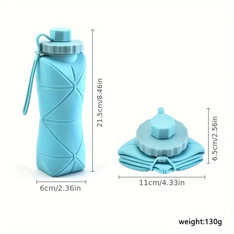 Sports Water Bottle Silicone Folding Portable Scalable Outdoor Travel Water Cup