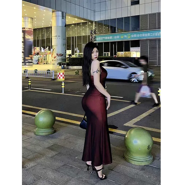 HOUZHOU Sexy Luxury Woman Evening Dress: Beauty and Grace Personified