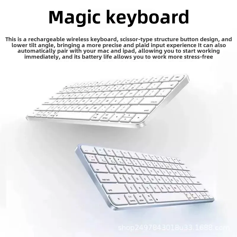 Wireless Keyboard Suitable for iPad Bluetooth Tablet Wireless for Apple Computer Silent Portable Thin