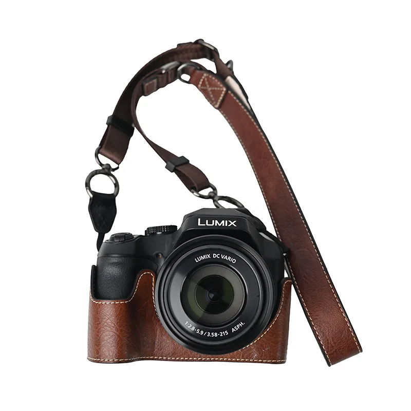 Deluxe PU Leather Anti-Slip Camera Case with Portable Shoulder Bag