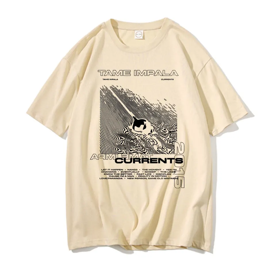 Camiseta casual de grandes dimensões masculina, correntes Tame