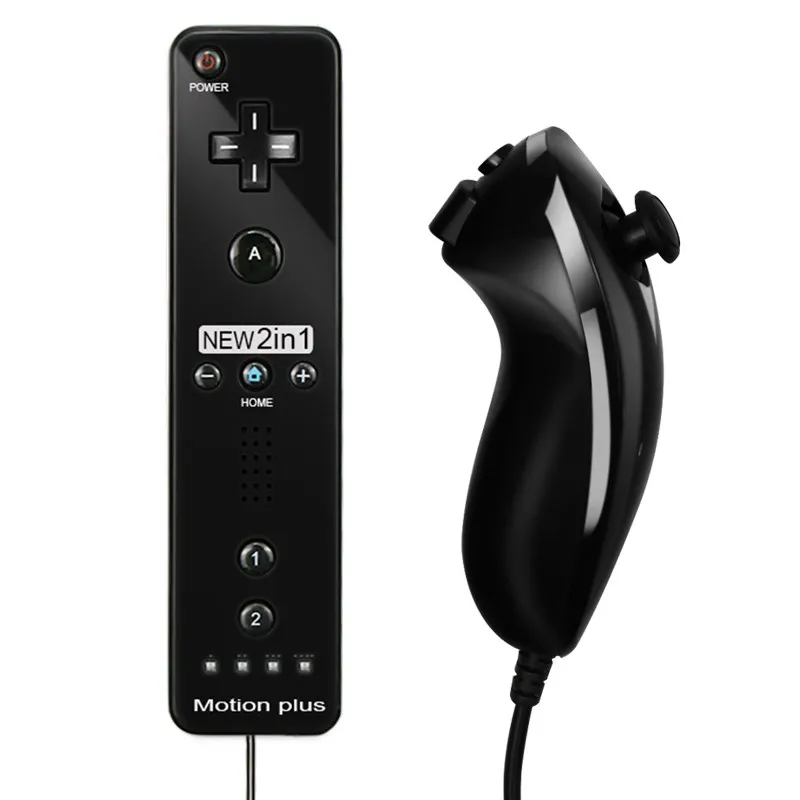 Wireless Remote Gamepad Controller Compatible Nintendo Wii Console Nunchuck Remote Control Joystick Joypad Optional Motion Plus