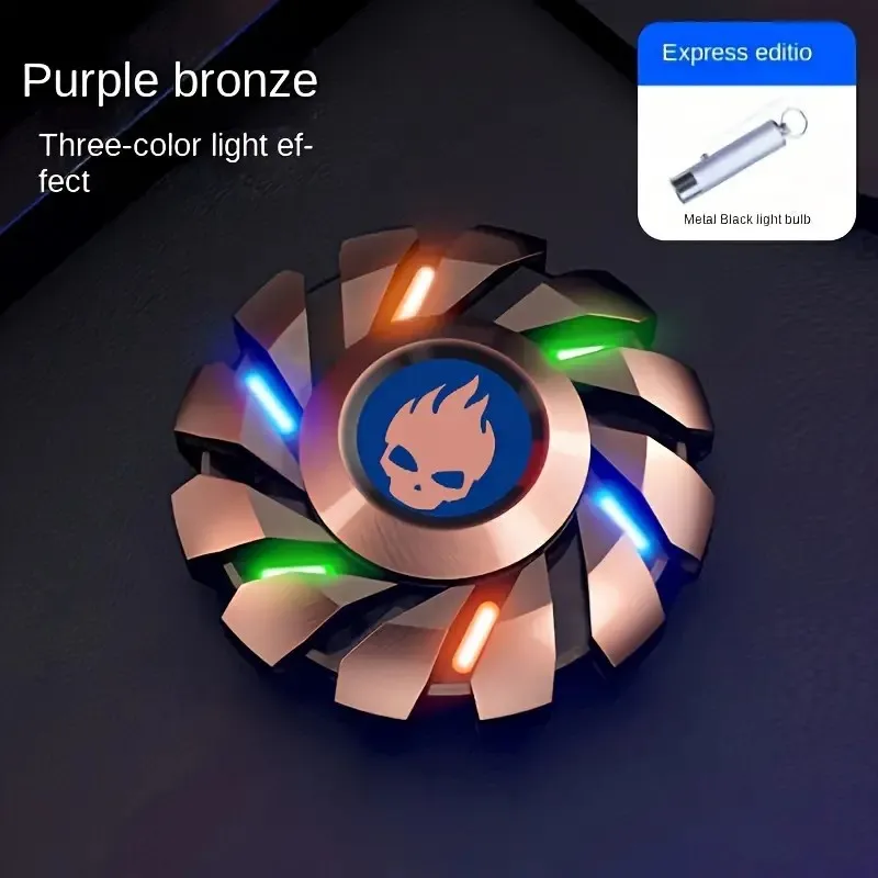 빛나는 Fidget Spinner EDC 금속 고급 스트레스 릴리프 레인보우 라이트 손가락 어린이를위한 장난감 성인 빠른 배달 제품
