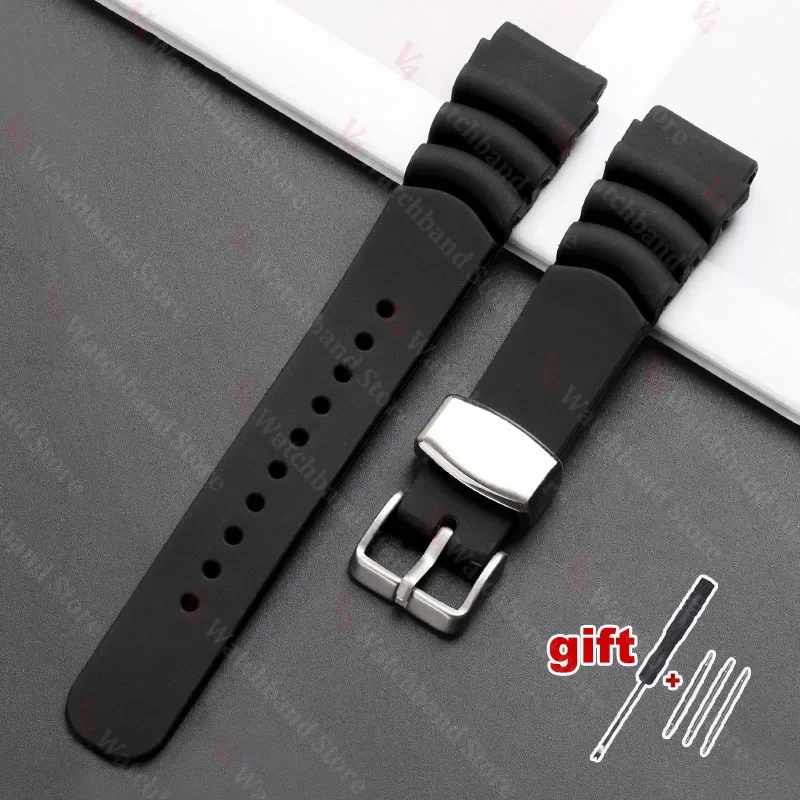 Universal Silicone Watchband for Men - Durable Sports Strap for Diving