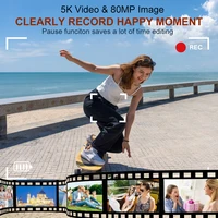 Цифровая камера Ourlife CCD с двумя экранами, портативная цифровая камера с 18-кратным зумом, 5K, винтажный видеорегистратор Vlog, 80 МП, CCD-камера для селфи — изображение 2