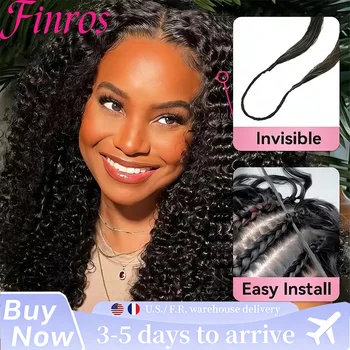 Finros Classic Burmese Curly Crochet Human Hair Braiding Invisible Burmese Curly Miracle Knots Braid Crochet Feather Human Hair 1