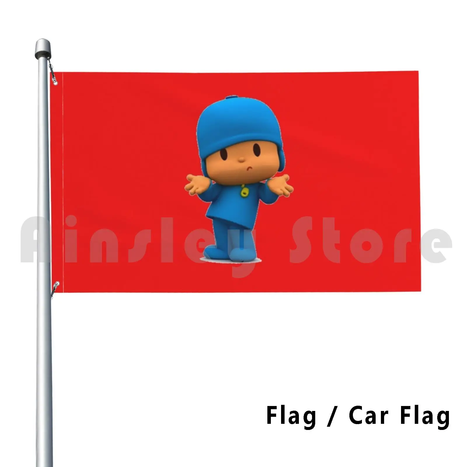 Red Outdoor Decor Flag Car Flag Desenho Cartoons Flintstones The Red Clecio