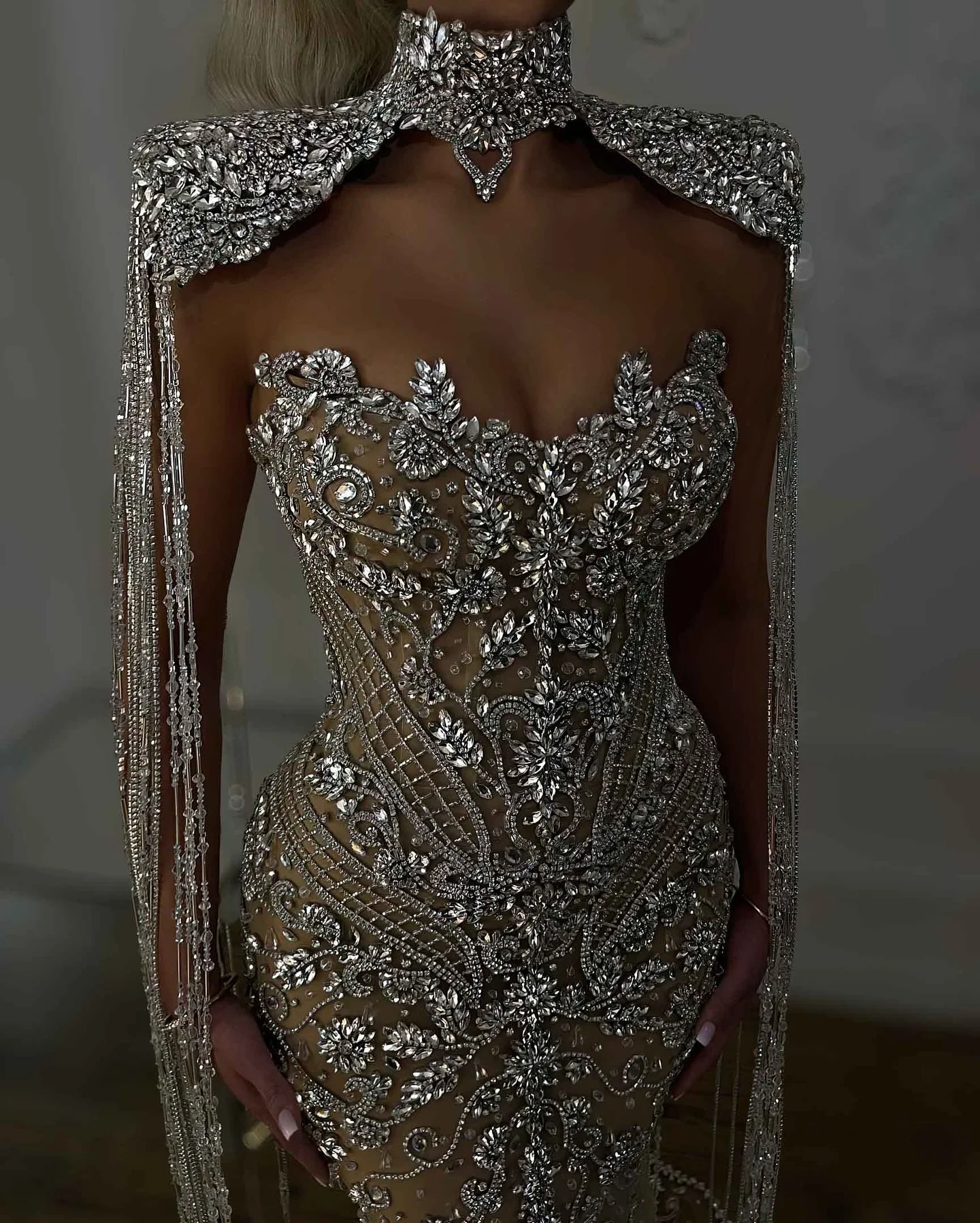 فساتين سهرة بحورية البحر من الخرز الثقيل مع شرابات...