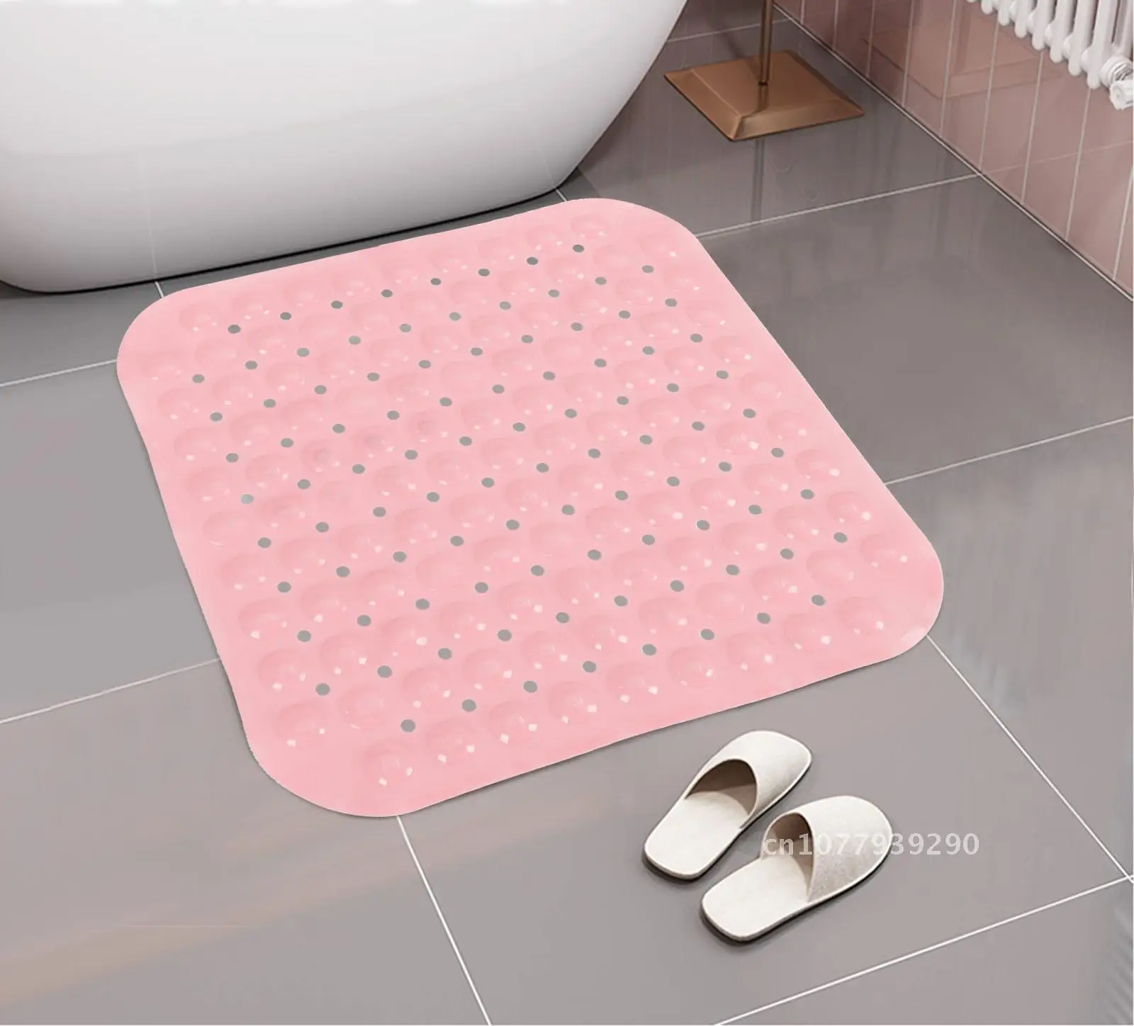 

Square Shape Anti Slip Bathtub Mats Shower Bath Mat Suction Cup Shower Cushion 46*46cm PVC Foot Pads Bathroom Accessories
