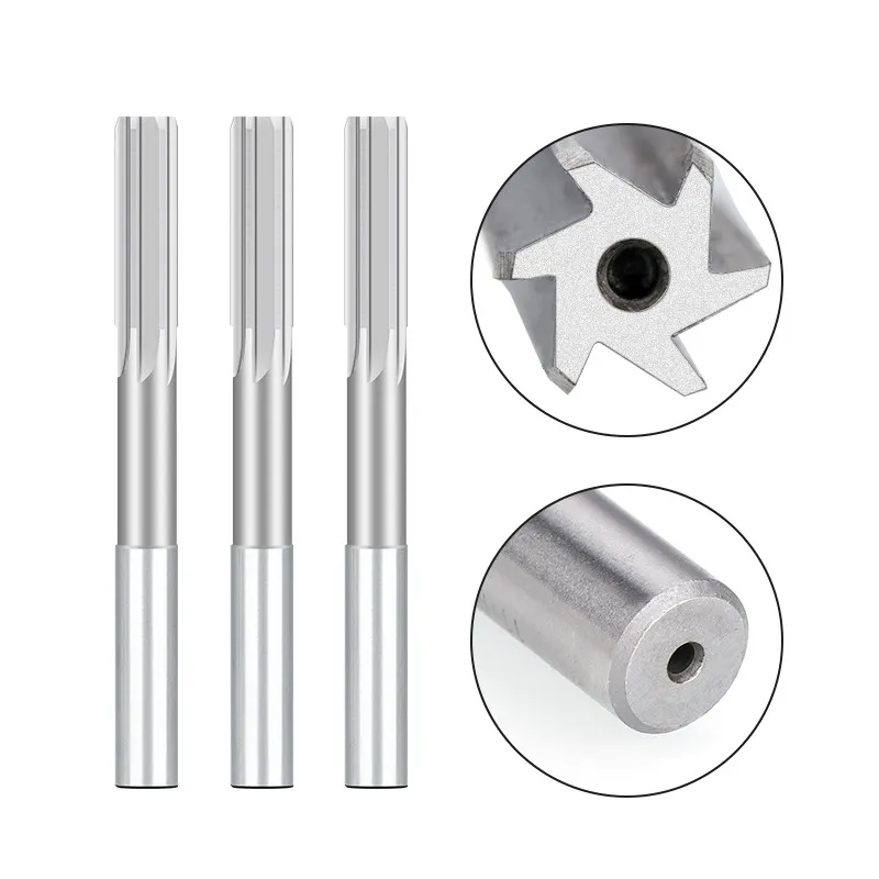 CMCP HSS H7 Machine Reamers Set 4/5/8pcs 3-10mm Straight Shank Chucking Reamer Metal Cutter Tool Straight Reamer hss reamer steel reamer tools