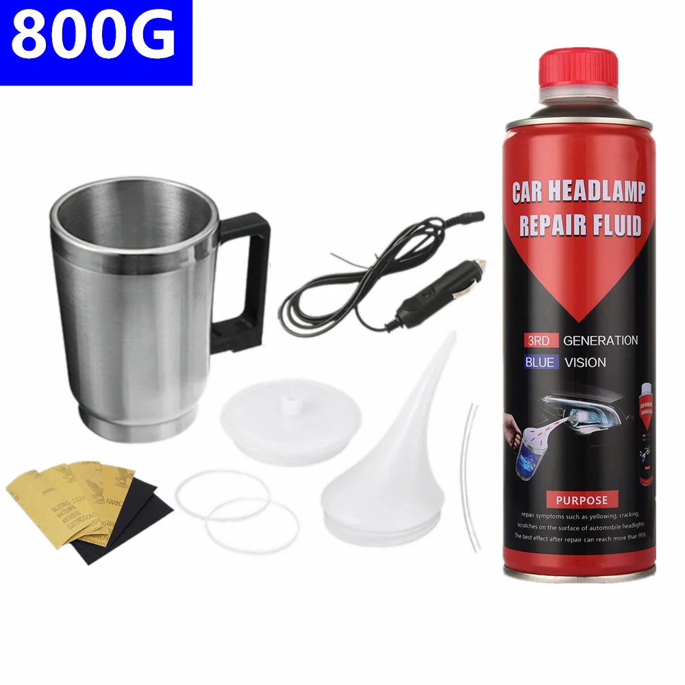 Headlight Restoration 800G Liquid polish Refurbishmen Polymer Fumigation Kit Headlight Cleaning maintenance Car Acesssories