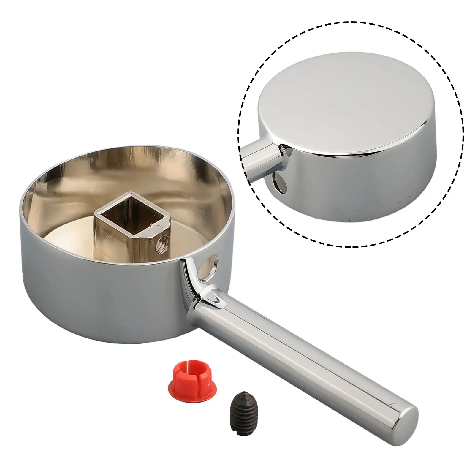 Durable Faucet Handle Water Tap Handle Trip Lever Bath And Shower Faucets Chrome Plated Dish Basin For Bathroom Toilet 3