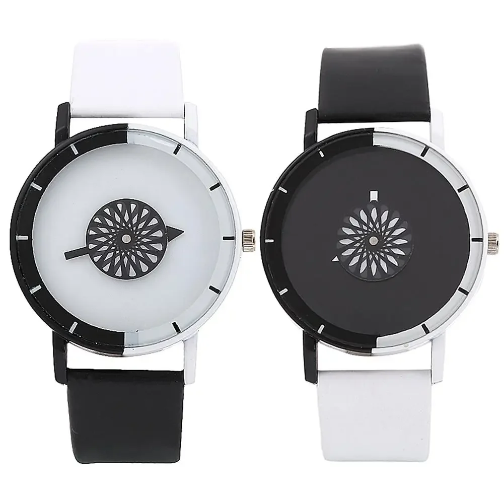 Watches Faux Leather Band Quartz Wristwatch Couple Watch Unique Minimalist Personality No Number Fashion Simple quartz watch fashion couple watches