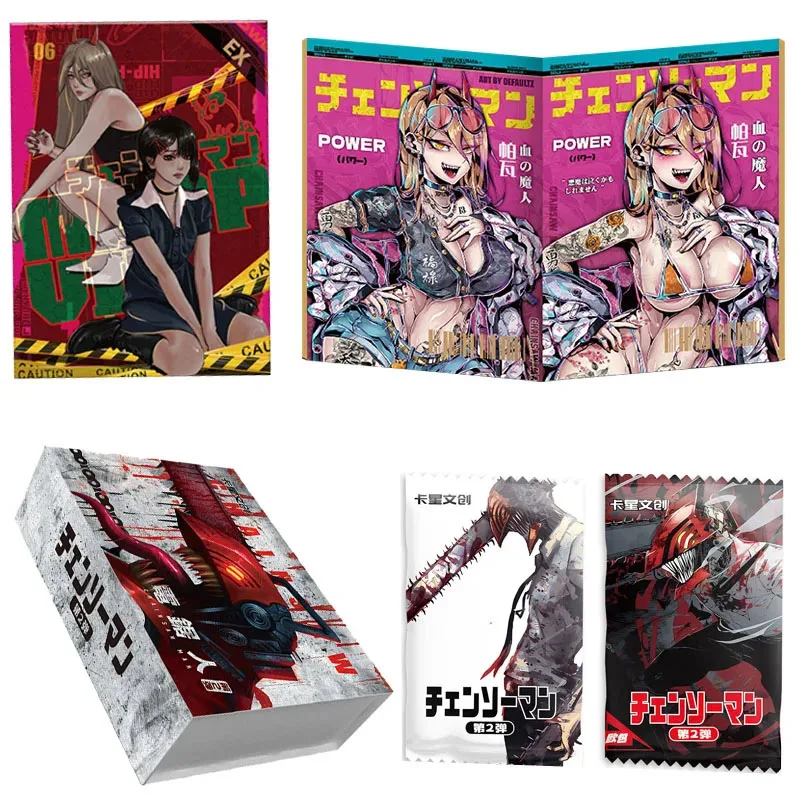 

New Chainsaw Man Card Hit Retro Comics Manuscript Rare Collection Cards Kids Birthday Gift Game Card Table Toy Family Xmas Gift