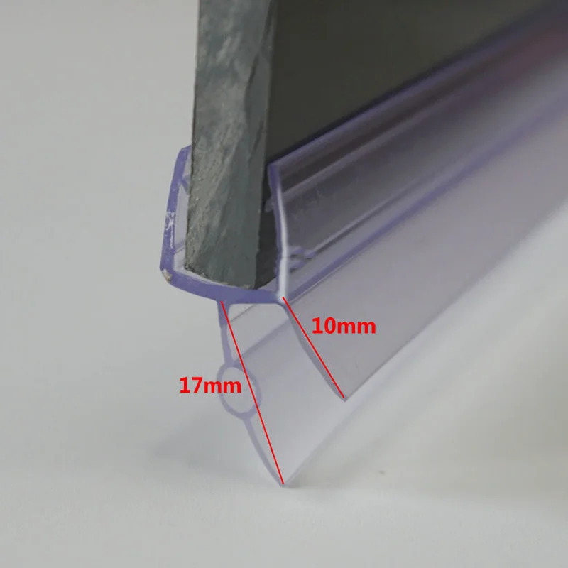 2pcs 방수 샤워 도어 씰링 스트립 워터 스토퍼 Weatherstrip 유리 샤워 스크린 도어 씰 스트립 4 12mm 갭 실러