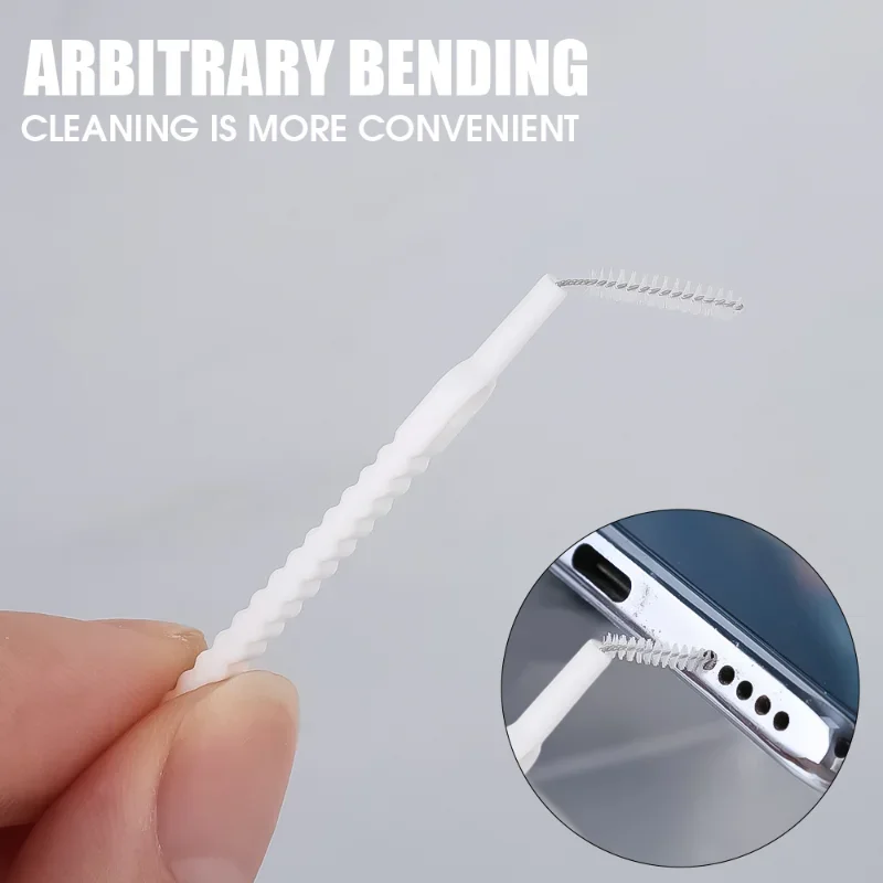 50/10pc Mini Shower Cleaning Brush Shower Head Anti-clogging Nylon Brush Computer Keyboard Cleaner Phone Hole Dust Cleaning Tool 5