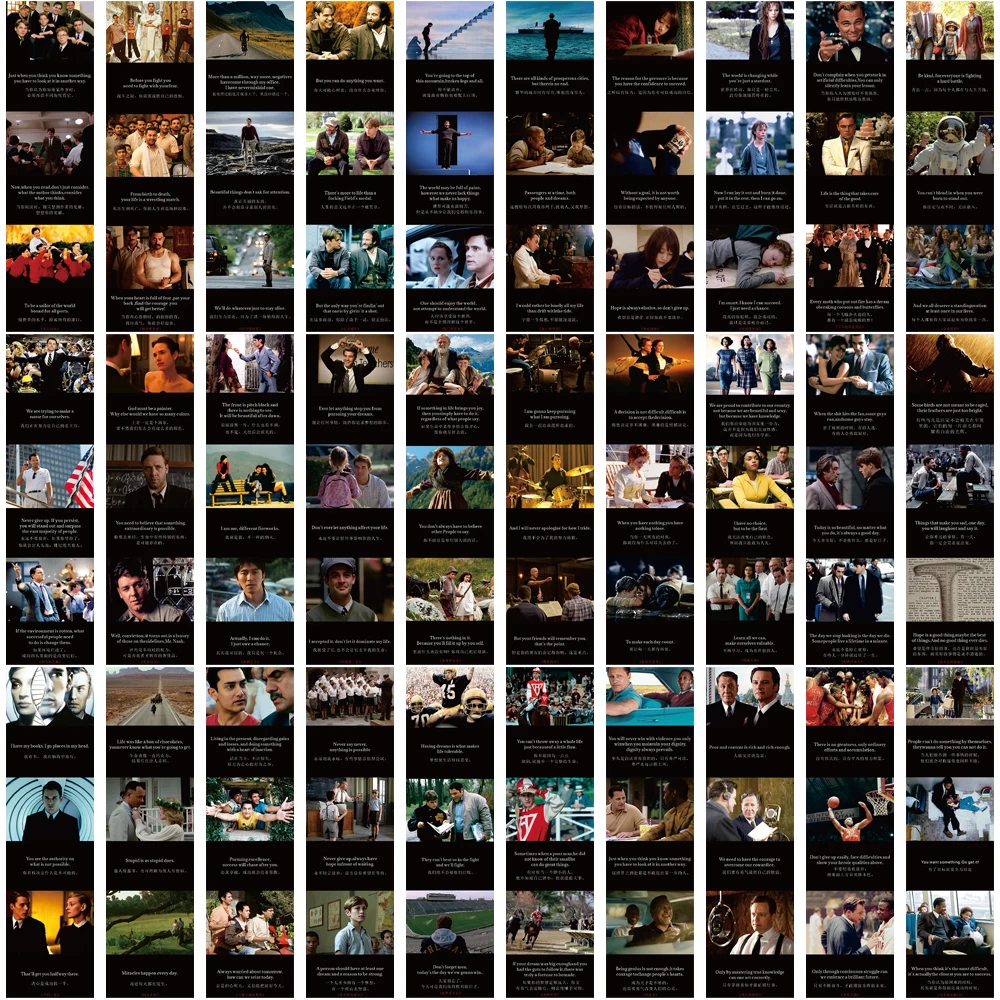 30pcs סרט מעורר השראה סימניות רטרו סימניות גרפיטי מתנה קידום מכירות נייר מכתבים מתנות סלון מדבקות