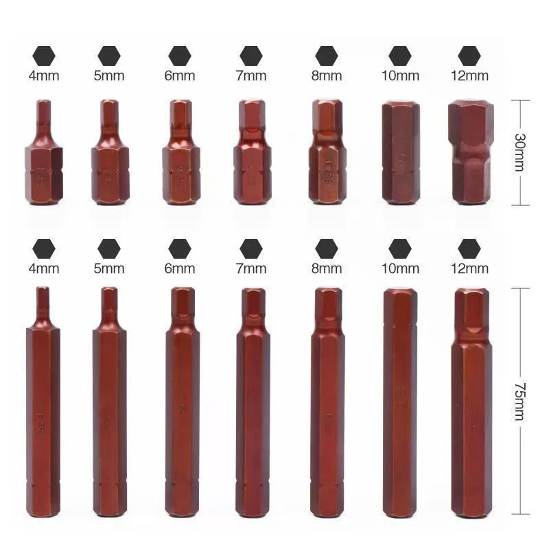 1/2Inch Drive Hex Bit Sockets H4 H5 H6 H7 H8 H10 H12 Metric Screwdriver Bits Socket Hand Tool For Torque Spanner Ratchet Wrench 2