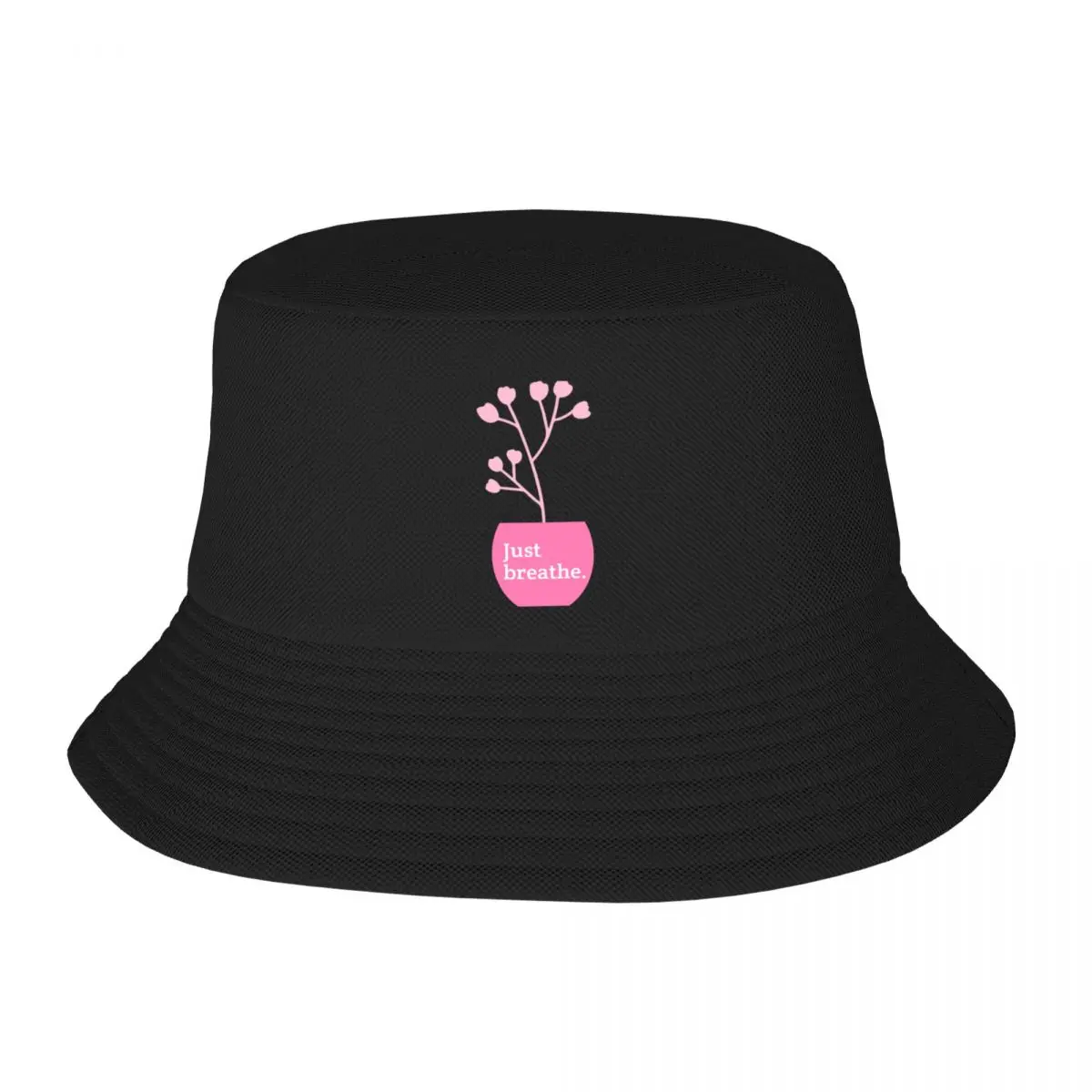 

New JUST BREATHE Bucket Hat Custom Cap Golf Cap Hats For Women Men's