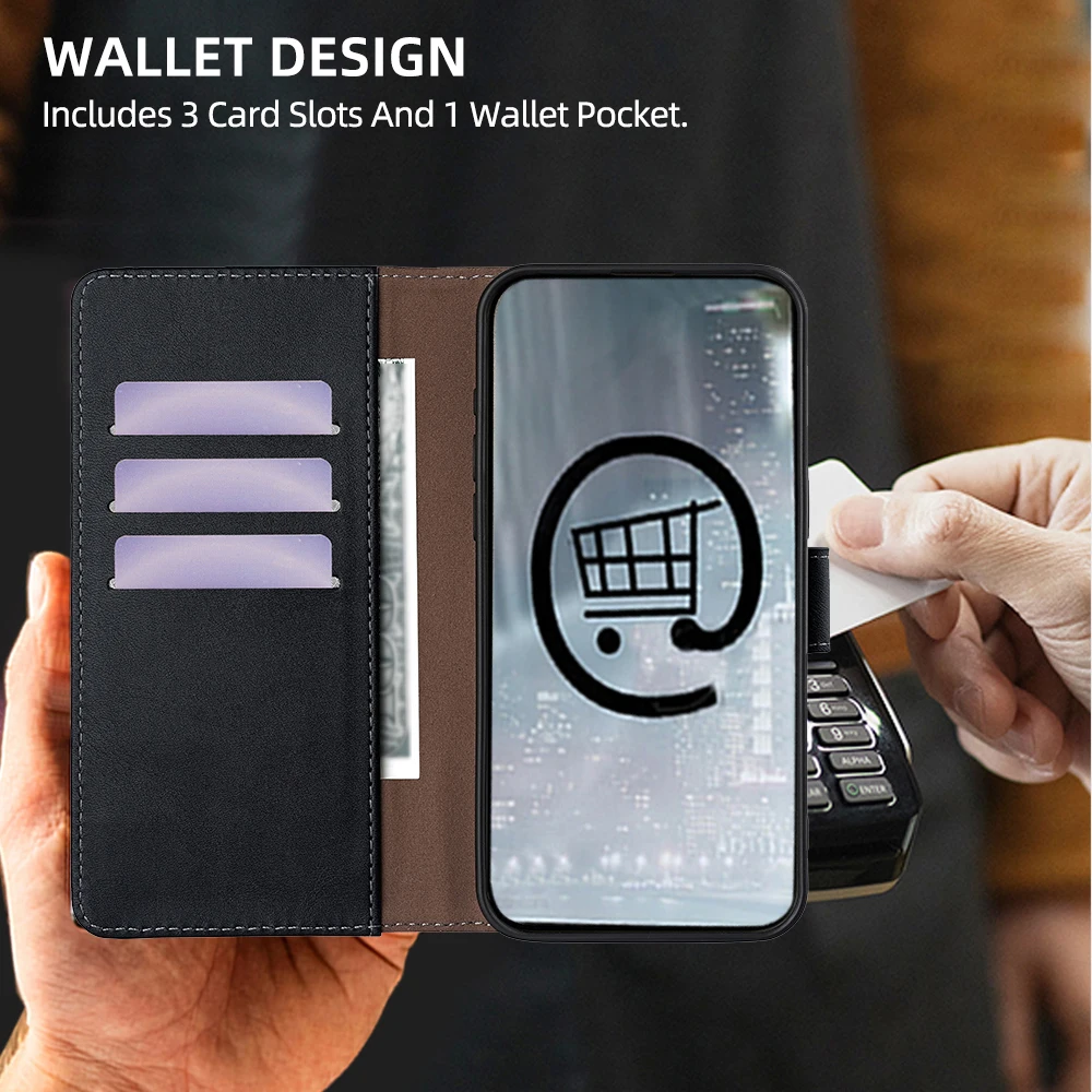 Sleek Business Magnetic Buckle Phone Case with Flip Cover Design