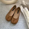 Candy Color Split toe flat shoe woman brand designer pig's trotters flats soft bottom loafers for woman tabi ninja moccasins 5