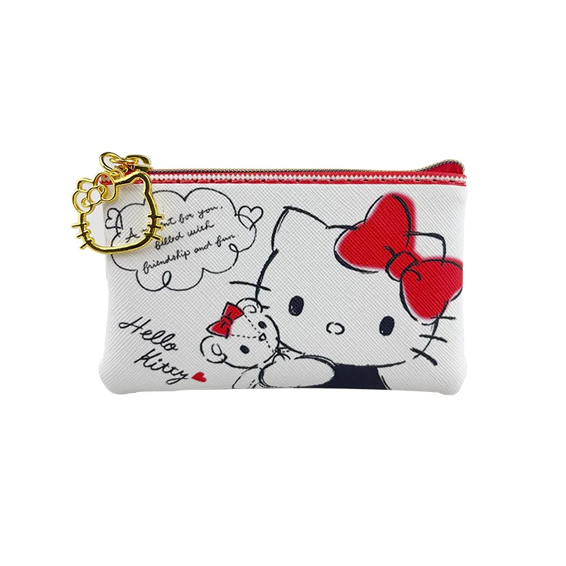 Hello Kitty Coin Pouch Kuromi Purse Sanrio Creative Small Wallet My Melody Bags Girls Purse Kawaii Wallet Kid Purses