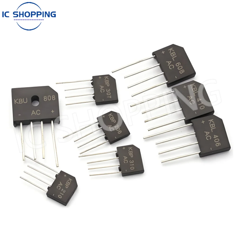 Diode Bridge Rectifier KBP210 KBP307 KBP310 KBP410 KBP610 Power Diode Electronica Componentes 20PCS