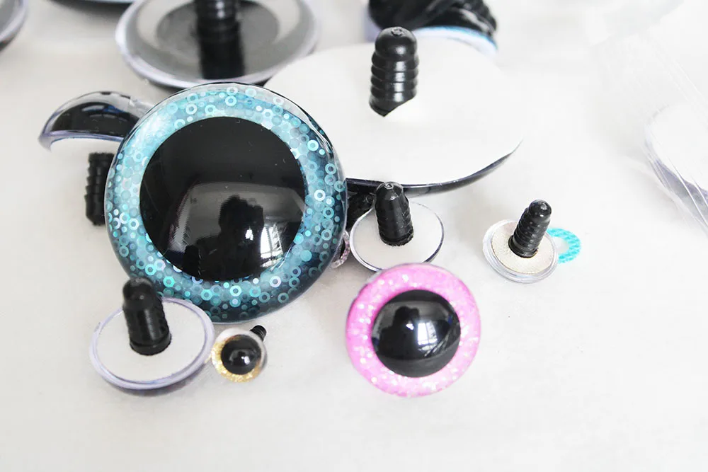 Black Safety Eyes 30mm Large Eyes Flat Eyes Kawaii Style Purple