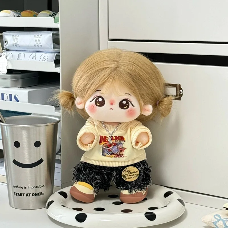 20cm Plush Doll Clothes Set – Cute Cotton Sweater Outfit Replacement for Toy Dolls