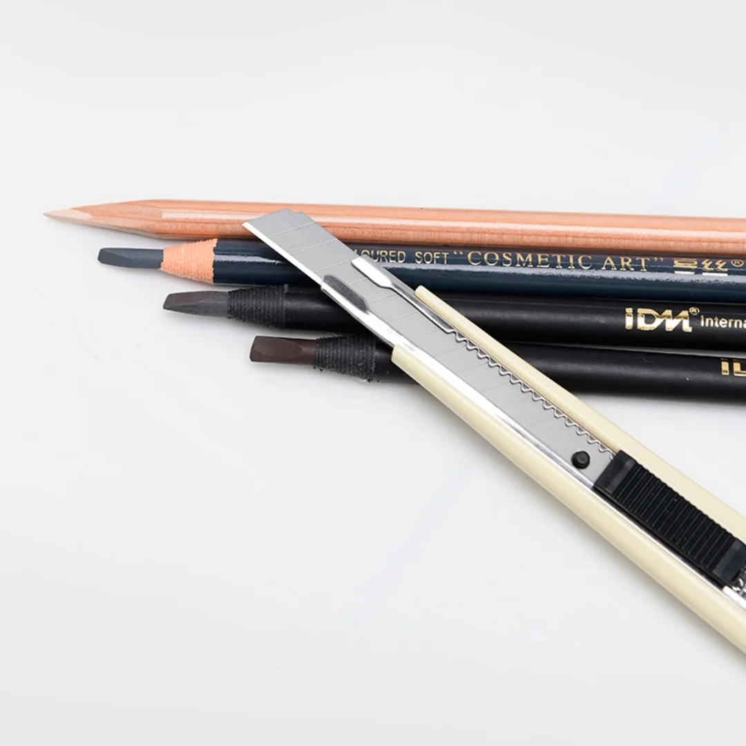 Multi functional pencil sharpener for eyebrow tattooing, manual eyebrow sharpening, pencil cutting, and paper cutting 2