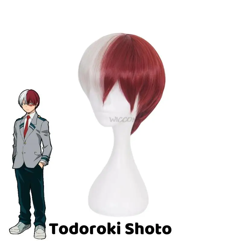 

Костюм для косплея шото Todoroki из аниме «Моя геройская Академия», парик с переходом по Половинной и белой половинной расцветке