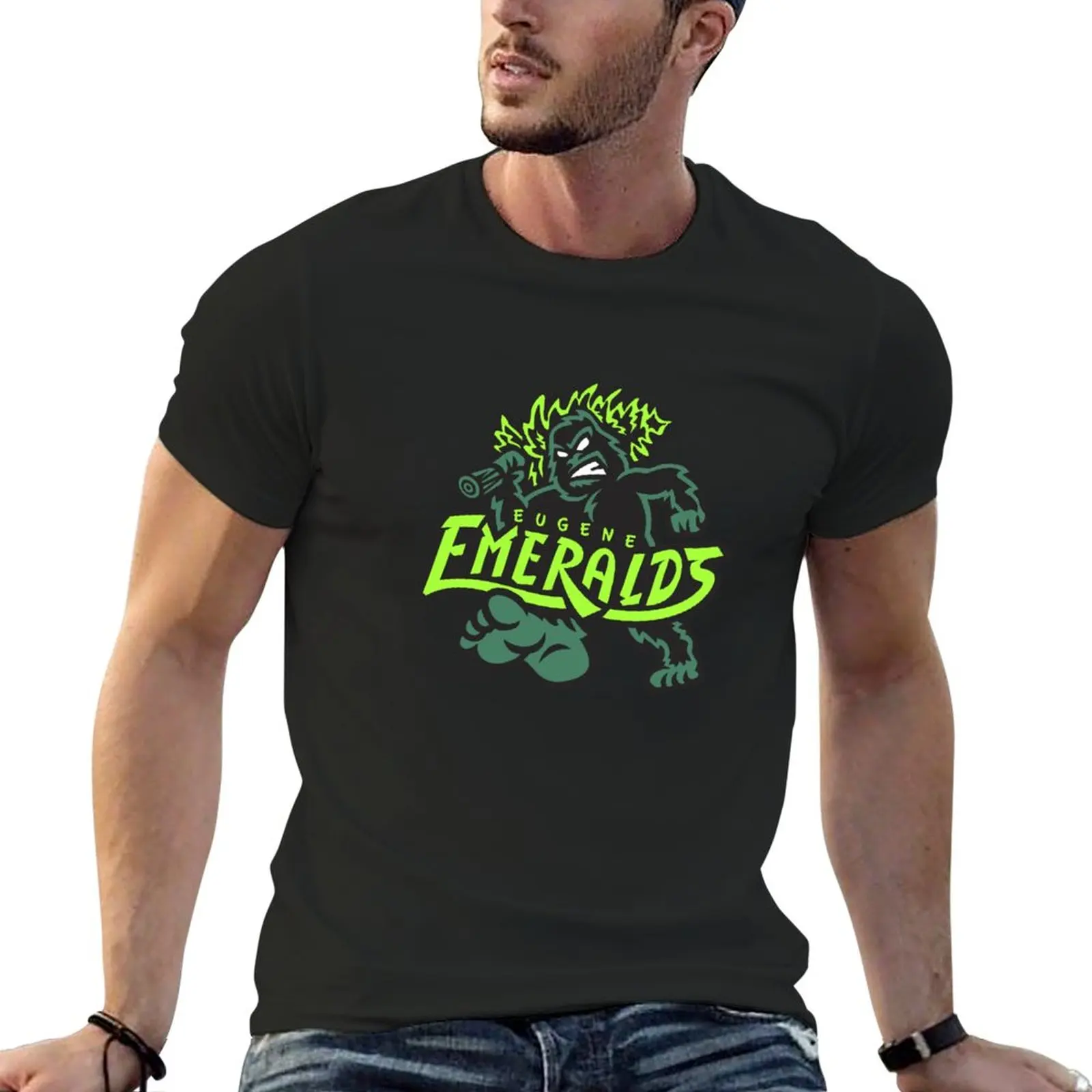 

New Like-Eugene-Emeralds-Baseball T-Shirt vintage clothes plain t-shirt mens workout shirts