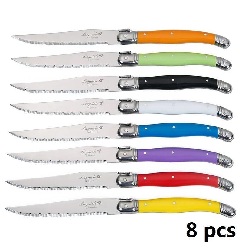 8pcs rainbow knife