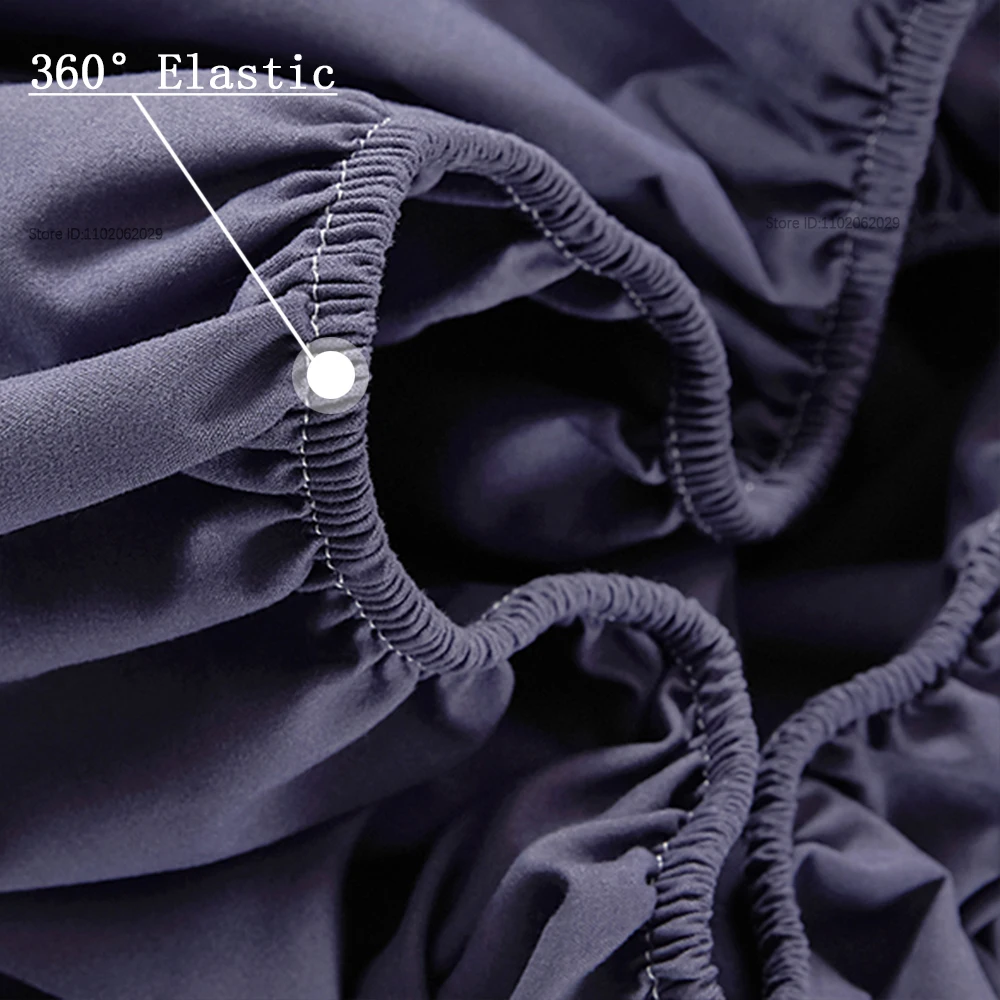 Luxurious Cotton Fitted Bed Sheet with Elastic Band - Solid Color Mattress Protector