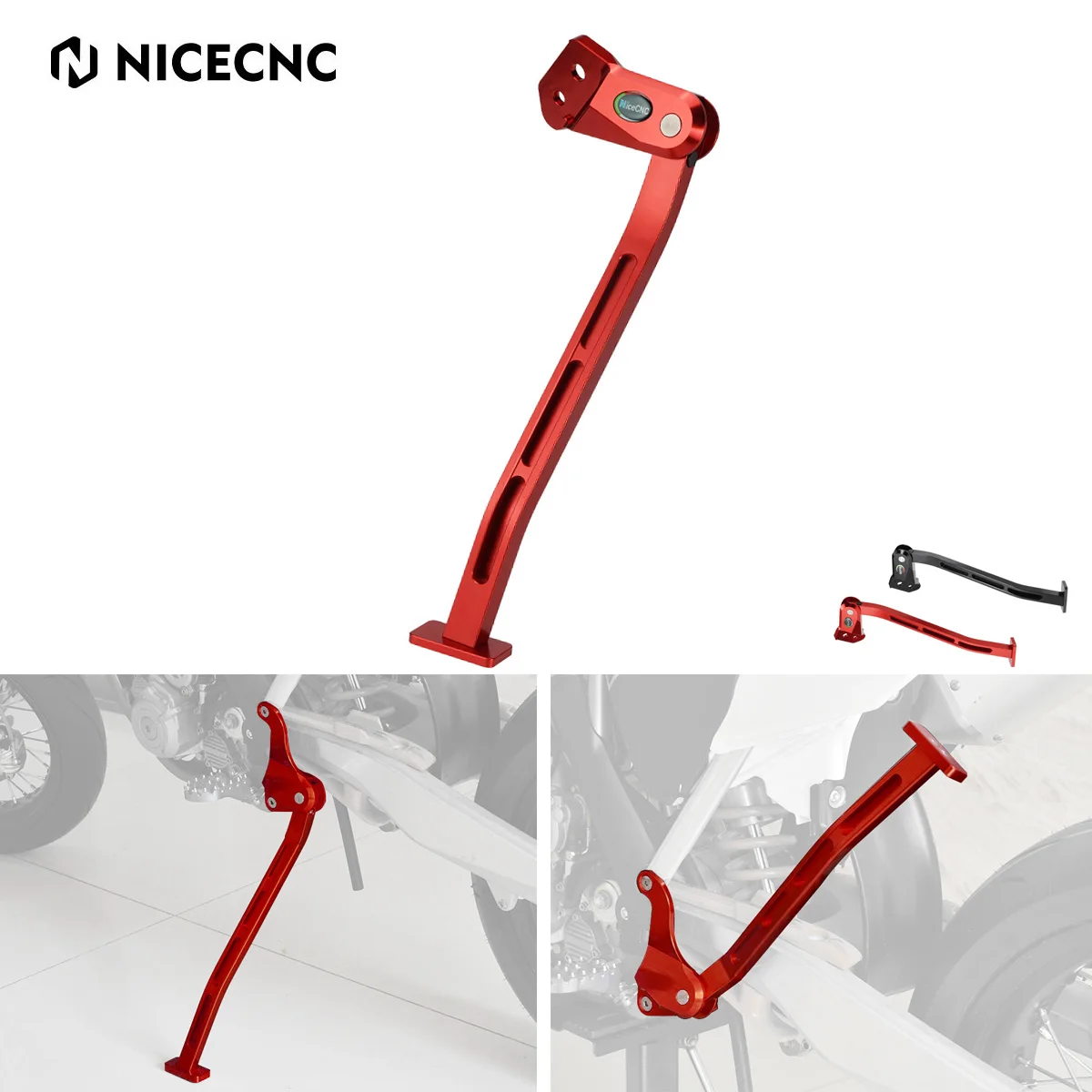 Aluminum Side Stand Pad For Honda XR650L (1993-2025) – Red Anodized Kickstand Foot Enlarger 7 thumbnail image