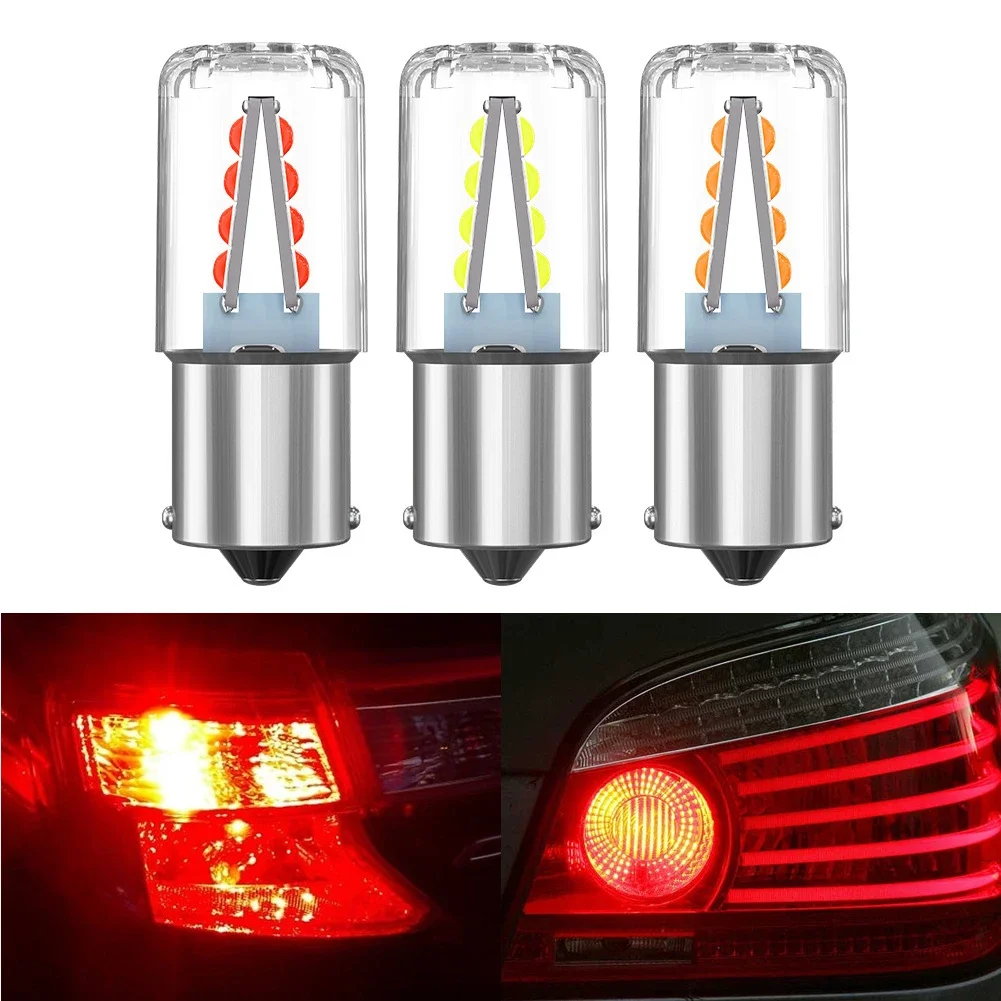 Universal 12V White LED Car Turn Signal and Brake Light - 6000K CANBUS with 3030 SMD Technology