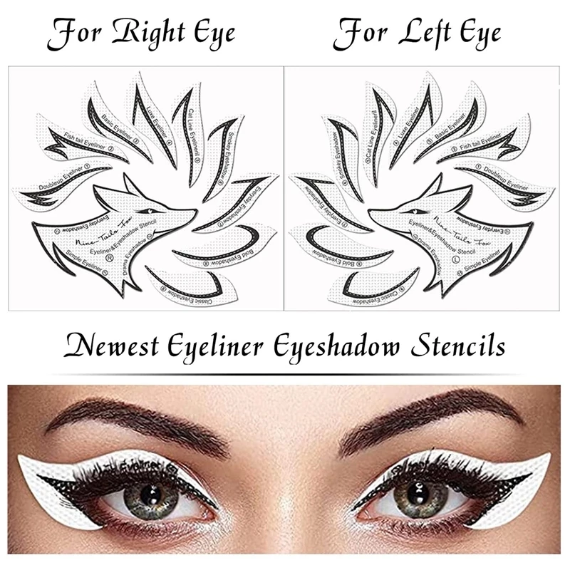 Makeup Tools 2Pcs/Pack Multi-Functional Eye Makeup Template Eye Shadow Eyeliner Stencil Makeup Tools