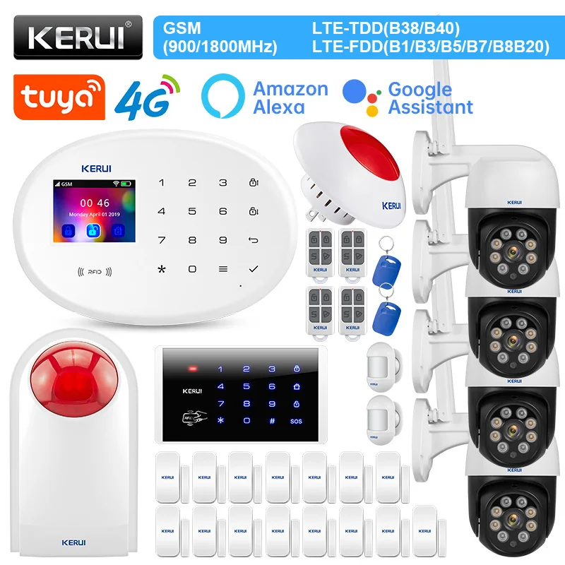 KERUI W204 WIFI GSM Alarm System 4G Home Alarm Motion Sensor Detector