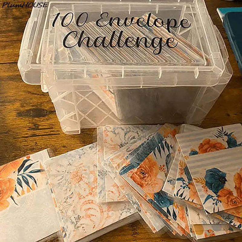 100 Envelope Challenge Box Set, Easy And Fun Way To Save $10,000 Money, Envelopes Money Saving Challenge, Savings Challenges 5