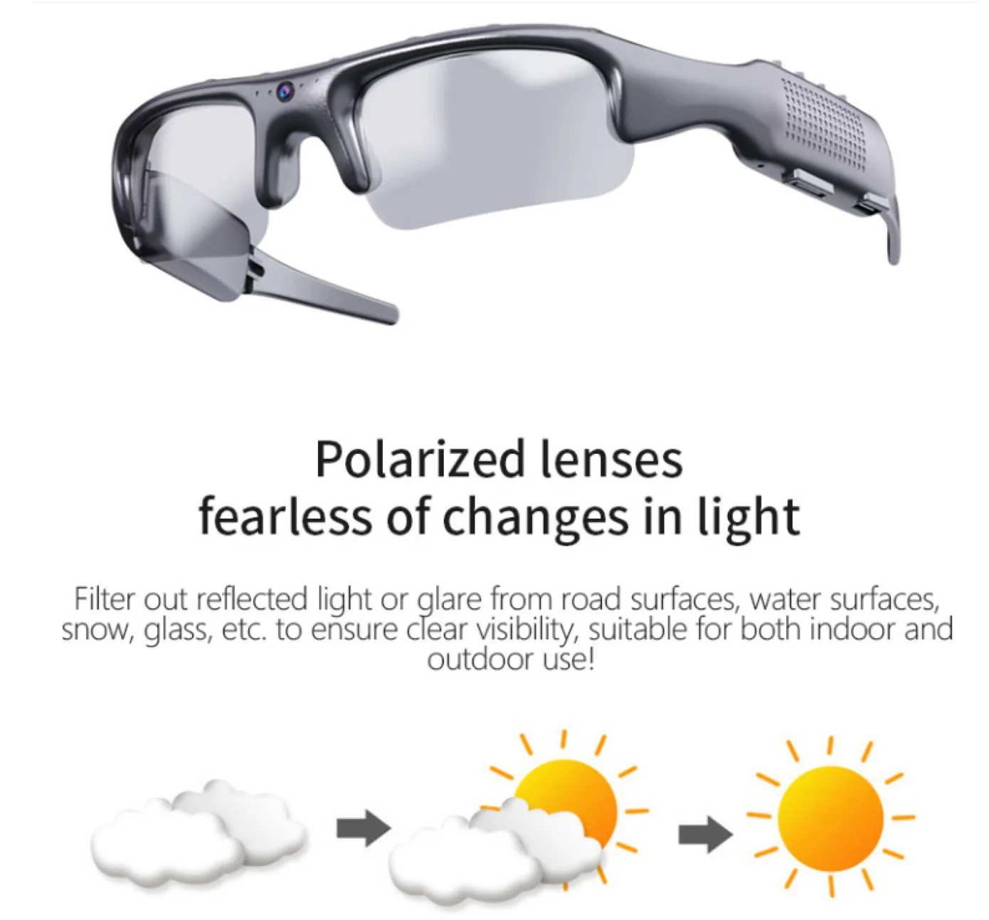 새로운 스마트 와이파이 오디오 도매 스테레오 안경 (스포츠, 운전, 무선 카드 삽입, 사이클링용)