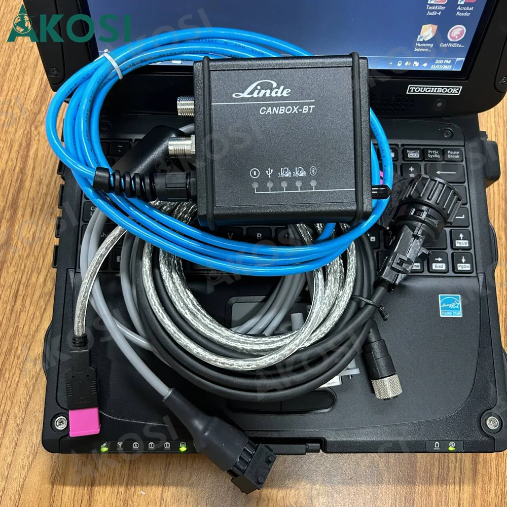Фото Комплект Canbox для вилочного погрузчика Linde BT LSG, профессиональный электрический диагностический инструмент CANBOX №1