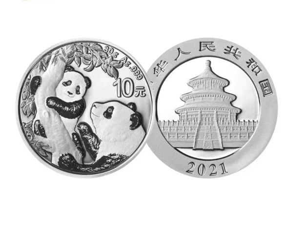 2021年 中国 パンダ銀貨 新品 純銀 30g 2021年 中国 パンダ銀貨 30g 新品未使用 カプセルケース付